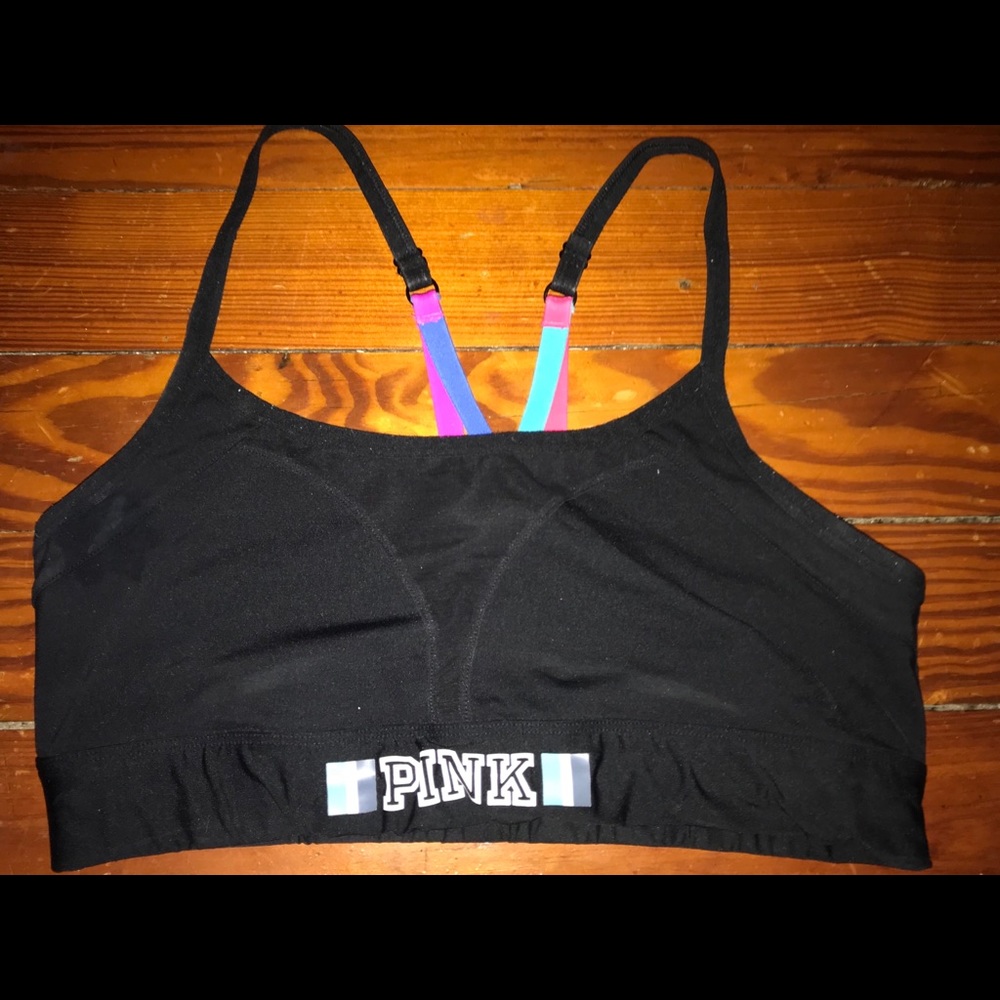 Pink sports bra